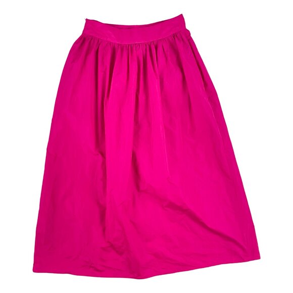 NWT ZARA Fuchsia Long Slit Balloon Pleated Ruffle Skirt Barbie-core 8255/180 Sm - Picture 3 of 4